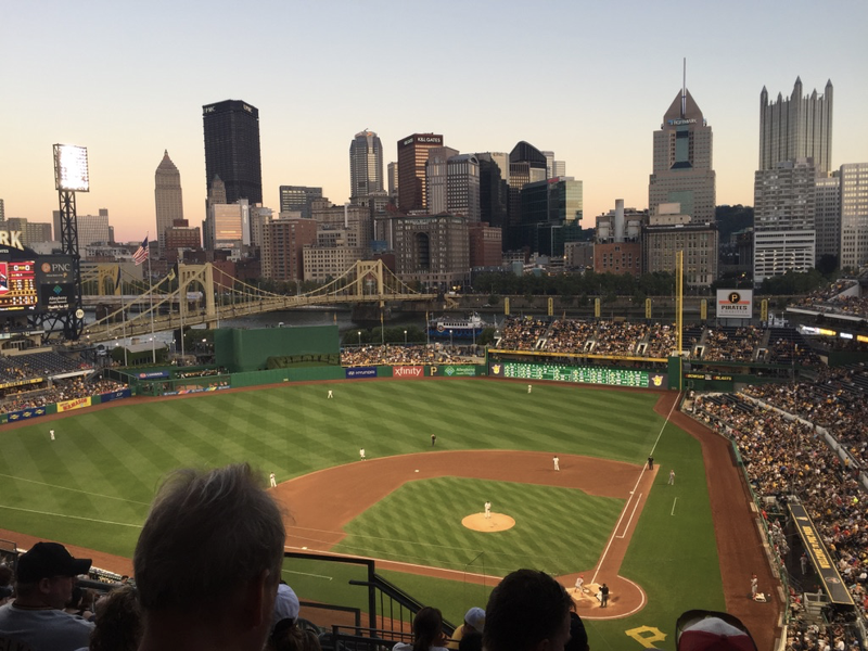 Went to another ballgame. If you ever go to PNC make sure to get seats on the 3rd base side and go to a 7PM game so that the sun sets in the middle of the game.